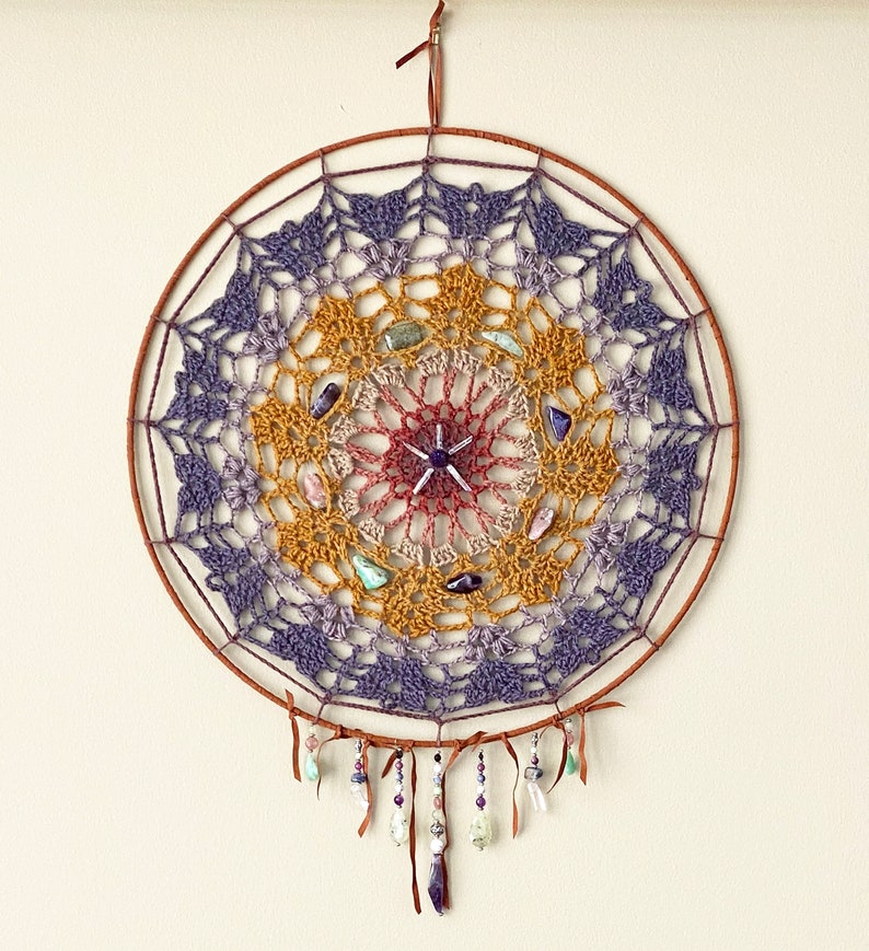 Sweet Dreams Crocheted Dreamcatcher- Large