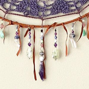 Sweet Dreams Crocheted Dreamcatcher- Large