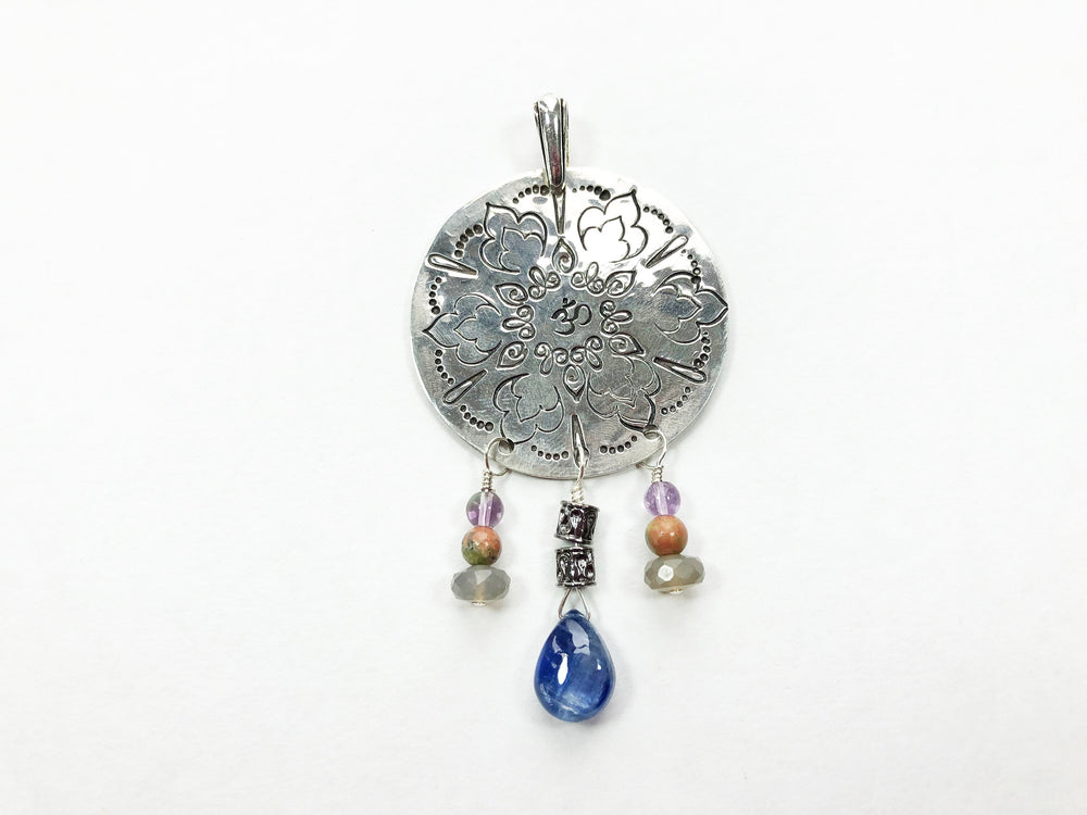 Balance Silver Round Mandala Pendant