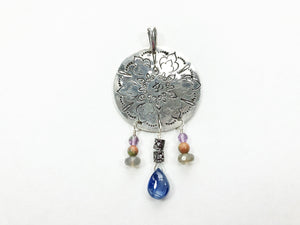 
            
                Load image into Gallery viewer, Balance Silver Round Mandala Pendant
            
        