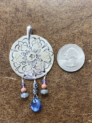 
            
                Load image into Gallery viewer, Balance Silver Round Mandala Pendant
            
        