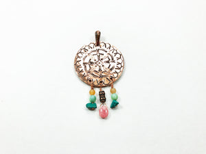 Dreaming Copper Mandala Pendant