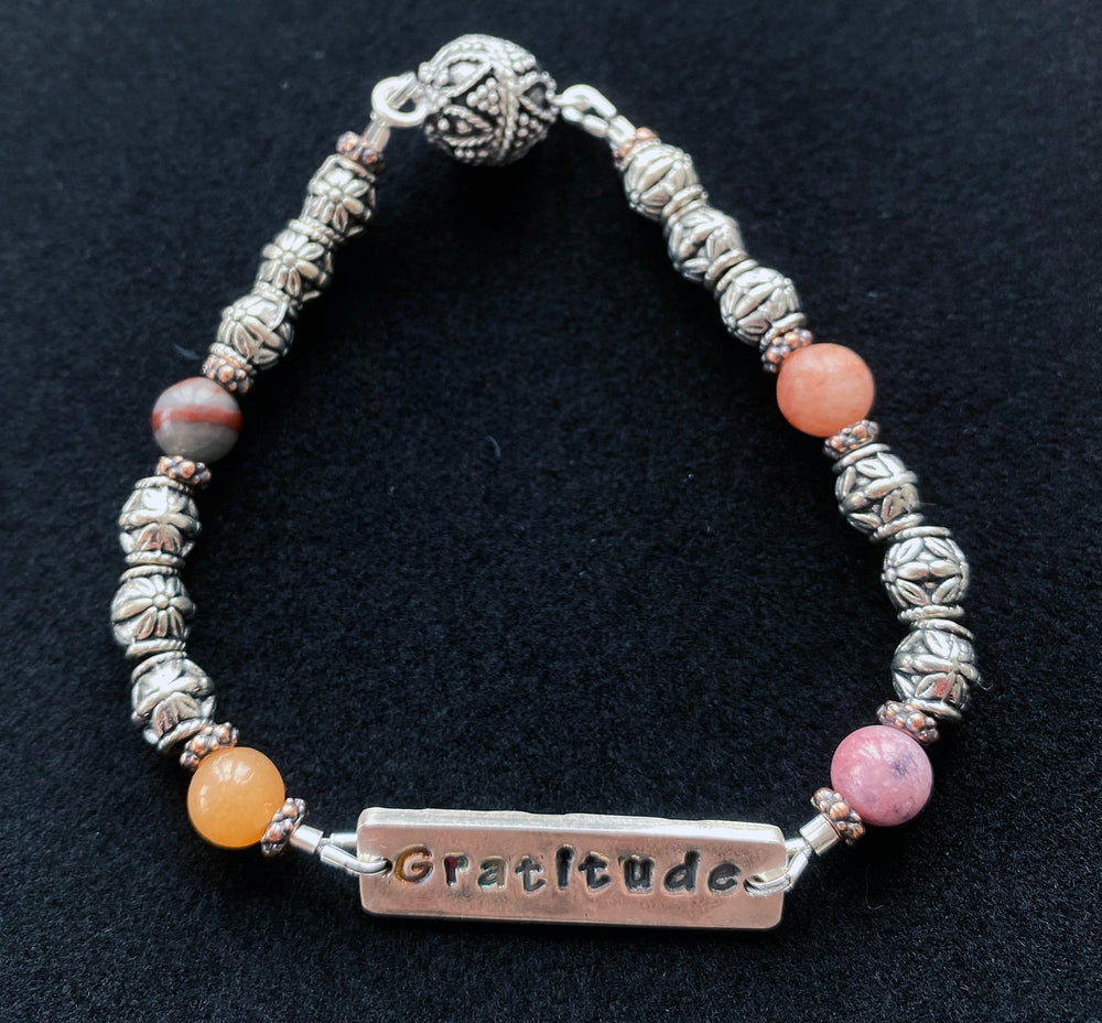 Reversible Custom Word Gemstone Bracelet