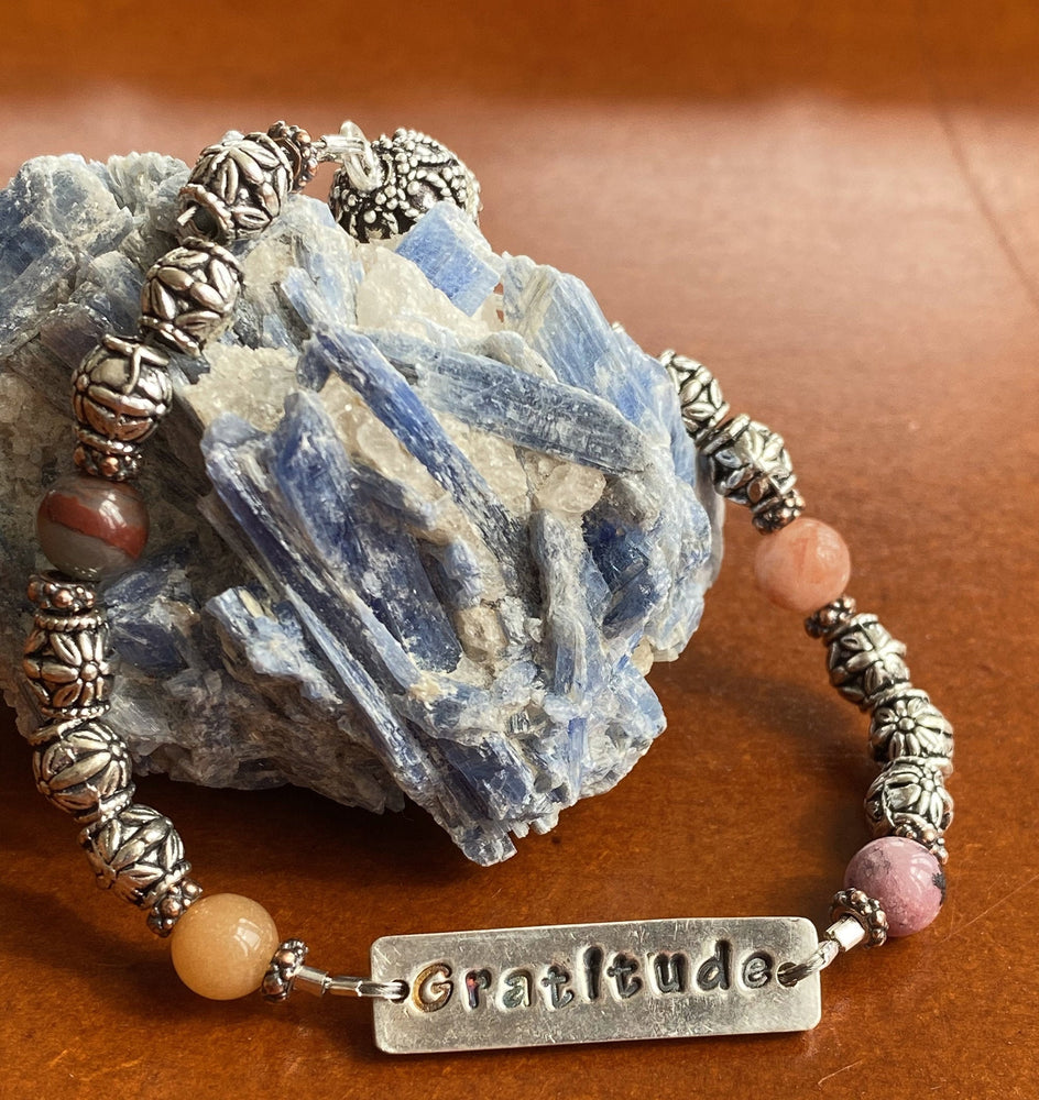 Reversible Custom Word Gemstone Bracelet