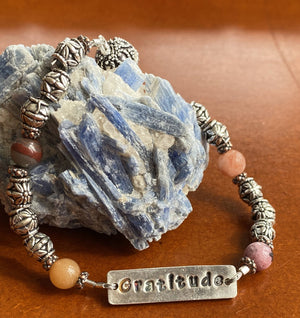Reversible Custom Word Gemstone Bracelet