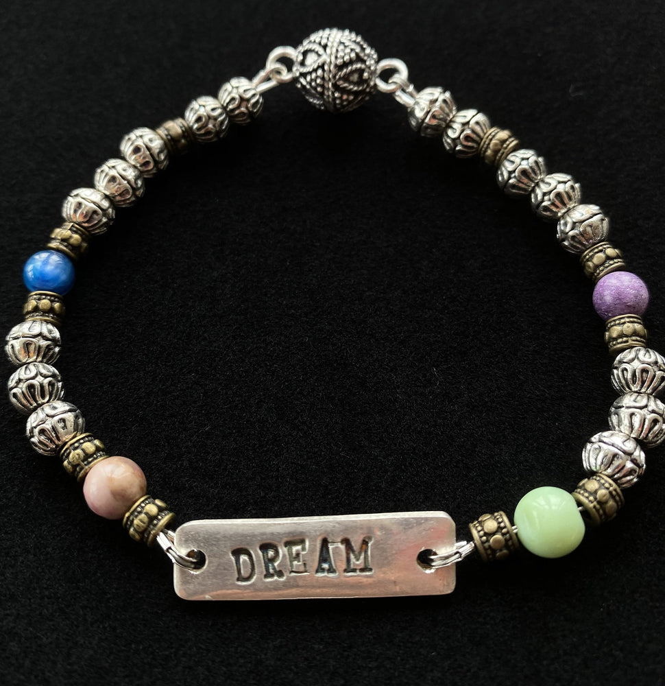 Reversible Custom Word Gemstone Bracelet