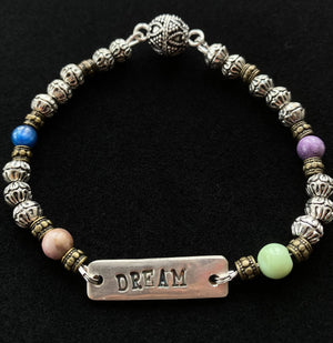 Reversible Custom Word Gemstone Bracelet