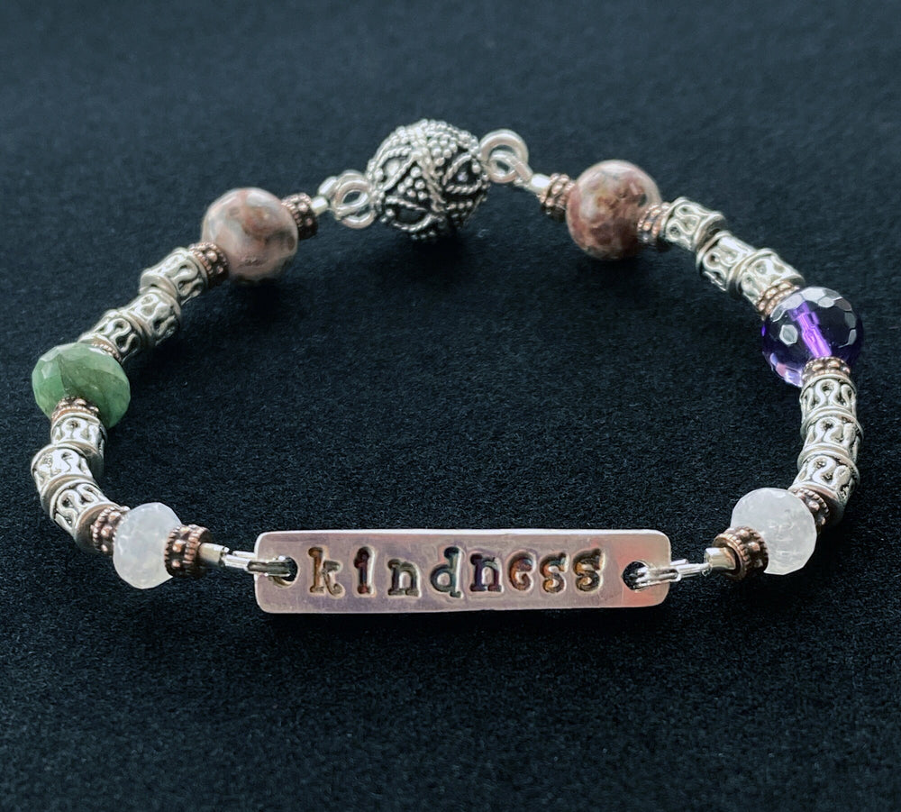Reversible Custom Word Gemstone Bracelet