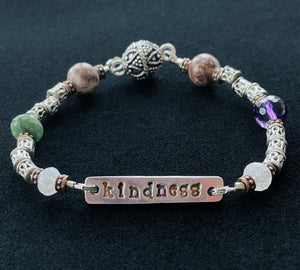Reversible Custom Word Gemstone Bracelet