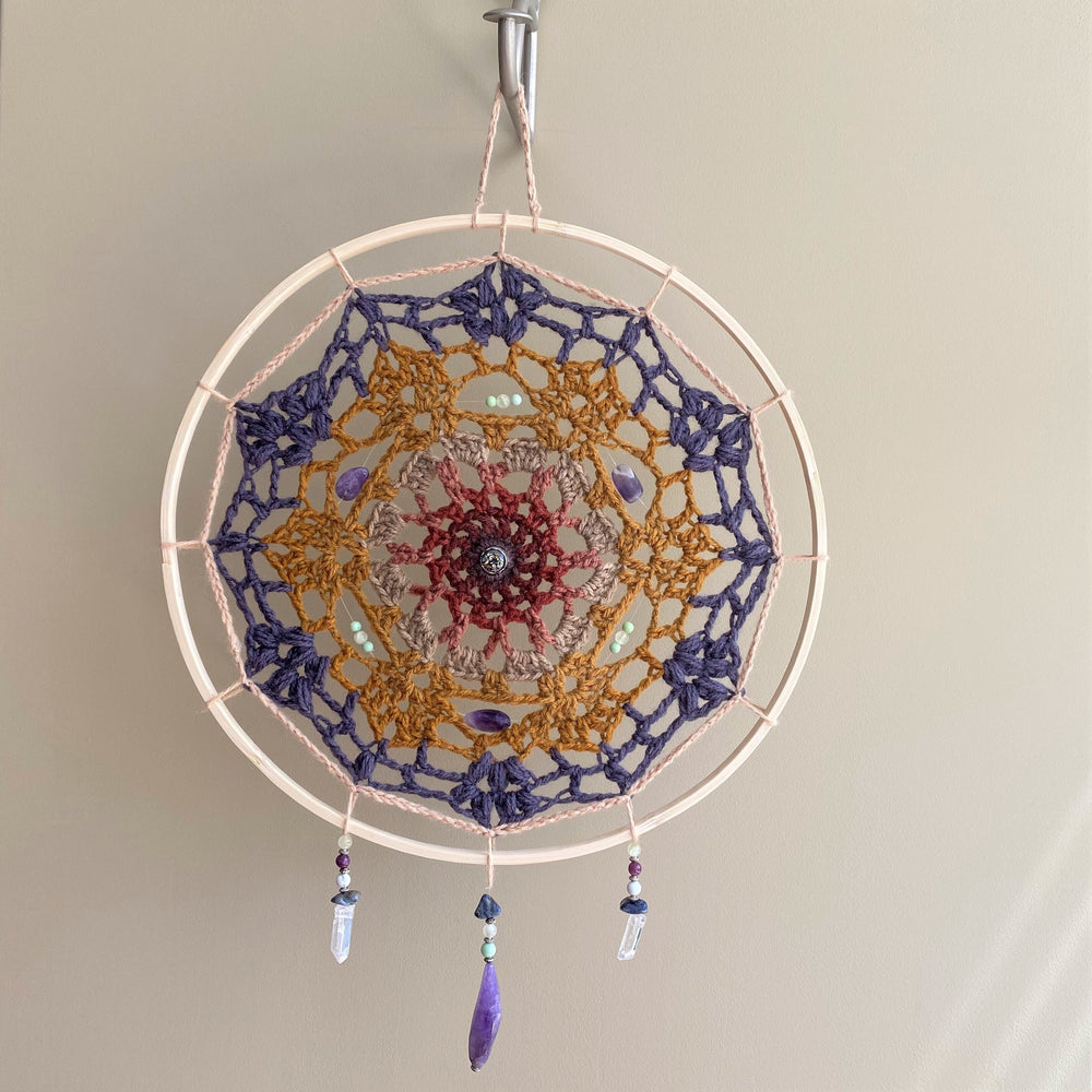 Sweet Dreams Crocheted Dreamcatcher- Medium