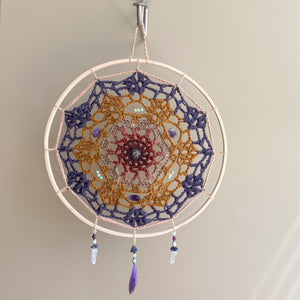 Sweet Dreams Crocheted Dreamcatcher- Medium