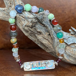 Word Gemstone Bracelet- Stretchy